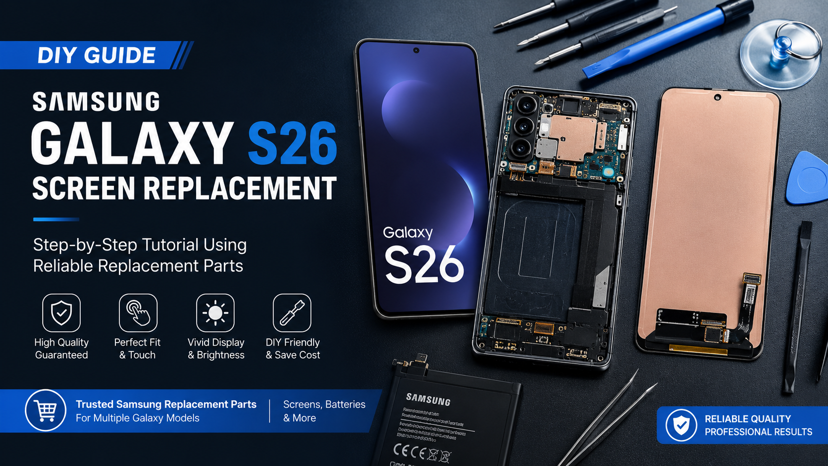 DIY Samsung Galaxy S26 Screen Replacement Guide Using Reliable Replacement Parts