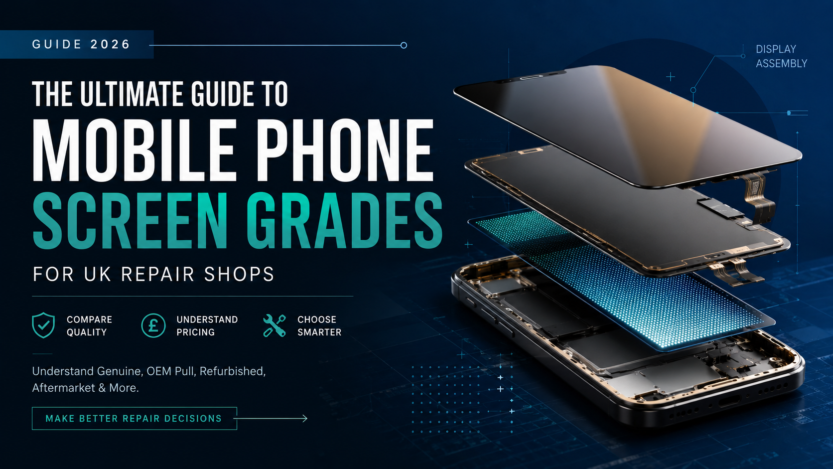 The Ultimate Guide to Mobile Phone Screen Quality Grades in the UK Repair Industry (2026)
