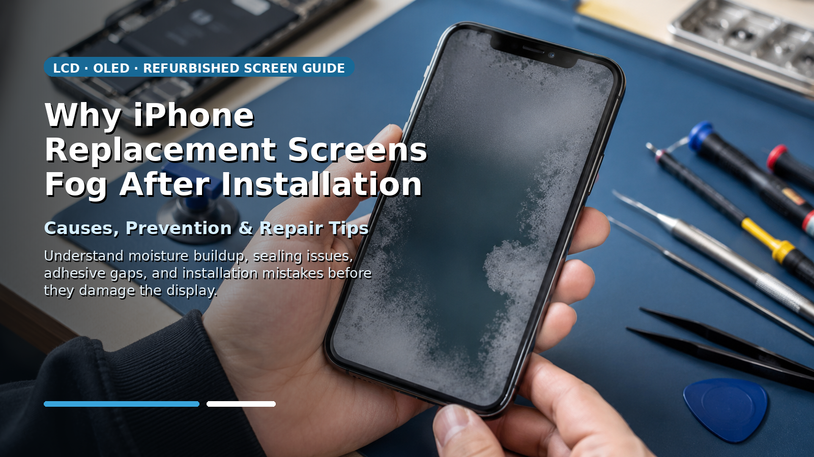 Why iPhone Replacement Screens Fog After Installation & How to Prevent It (LCD, OLED & Refurbished Screen Guide)