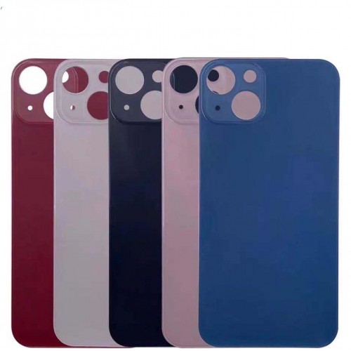 Big Hole Replacement Battery Back Cover Glass For iPhone 13 Mini Blue