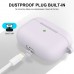 For Apple AirPods 3 Generation Silicone Case  With Keychain Grey