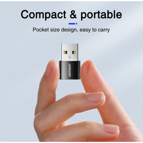 JOYROOM USB To Type-C Adapter Laptop to Phone Converter Black 2 PCS