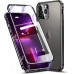 360° Front+Back Glass Magnetic Adsorption Case Cover For iPhone 13 Pro Black