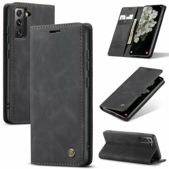 Caseme-013 Magnetic Card Case For Samsung S22 Plus Black