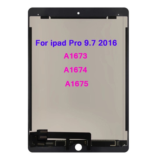 iPad Pro 9.7" 2016 - Replacement LCD & Digitizer Assembly - Black iPad Pro 9.7" 2016 - Replacement LCD & Digitizer Assembly - Black