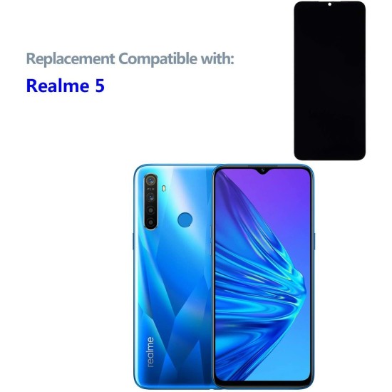 Replacement LCD Touch Screen for Realme 5 RMX1911 Black