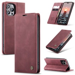 Caseme-013 Magnetic Card Case For iPhone 14 Pro Max Red