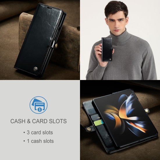 Caseme-003 Magnetic Card Case For Samsung Z Fold 4 Black