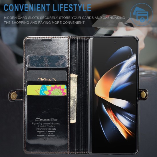 Caseme-003 Magnetic Card Case For Samsung Z Fold 4 Black