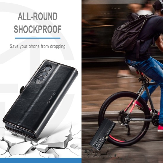 Caseme-003 Magnetic Card Case For Samsung Z Fold 4 Black