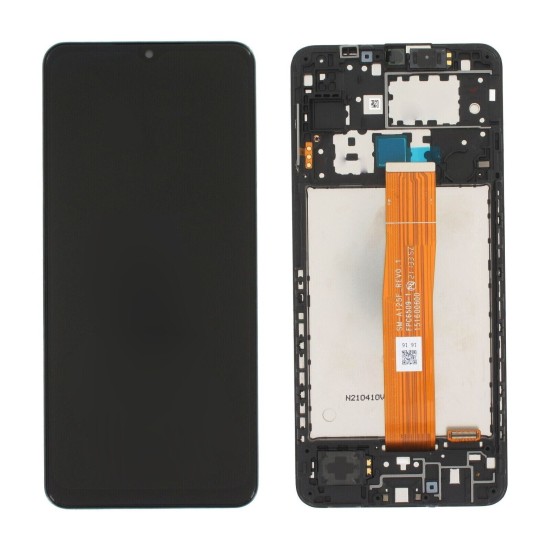 Replacement Prime Original LCD With Frame for Samsung A12 A125F Black