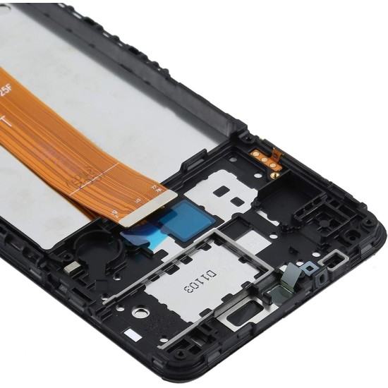 Replacement Prime Original LCD With Frame for Samsung A12 A125F Black