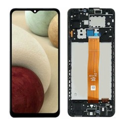 Replacement Prime Original LCD With Frame for Samsung A12 A125F Black