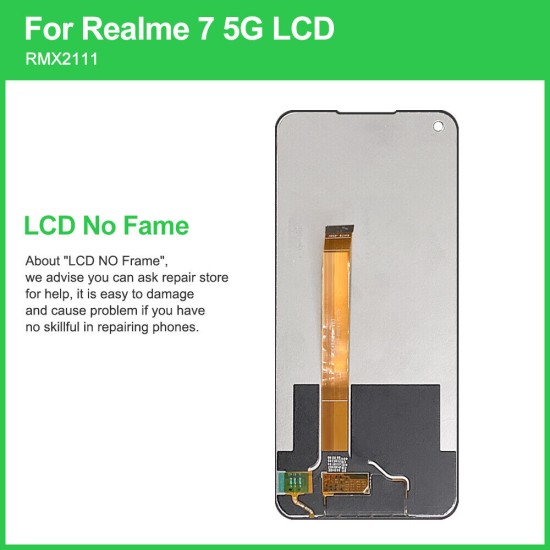 Replacement LCD Touch Screen for Realme 7 5G RMX2111 Black