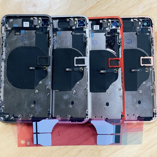 Replacement Rear Housing With Parts+Battery Glue For iPhone 8 Red