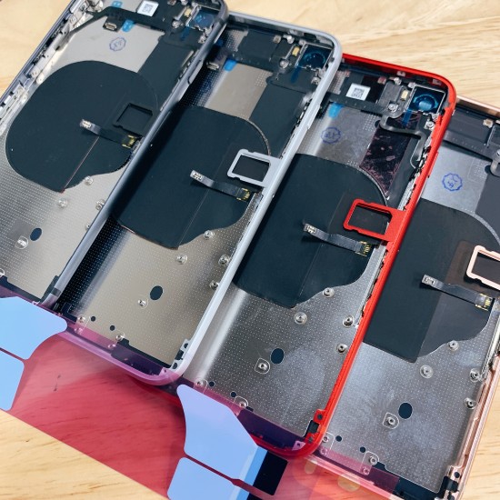 Replacement Rear Housing With Parts+Battery Glue For iPhone 8 Red