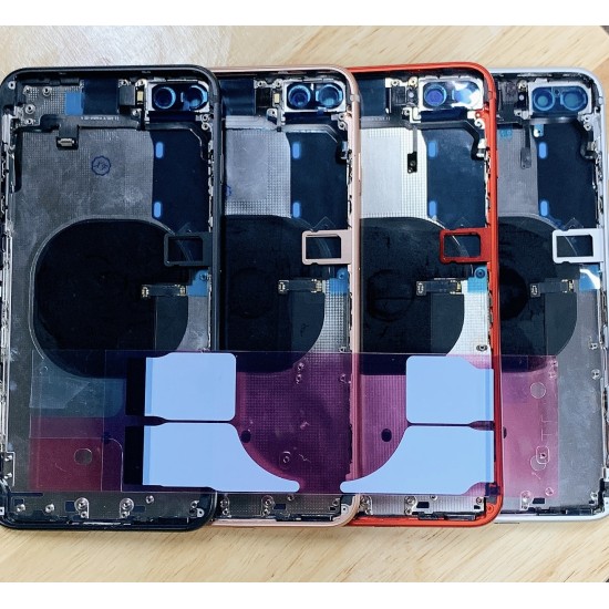 Replacement Rear Housing With Parts+Battery Glue For iPhone 8 Plus Black