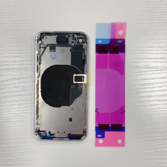 Replacement Rear Housing With Parts+Battery Glue For iPhone SE 2020 White