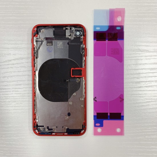 Replacement Rear Housing With Parts+Battery Glue For iPhone SE 2020 Red