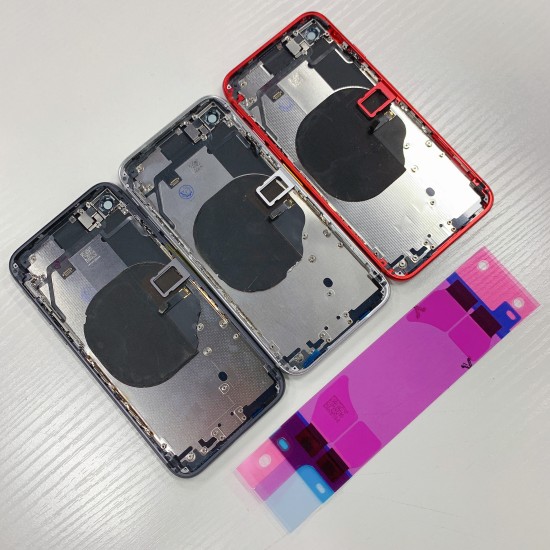 Replacement Rear Housing With Parts+Battery Glue For iPhone SE 2020 Red