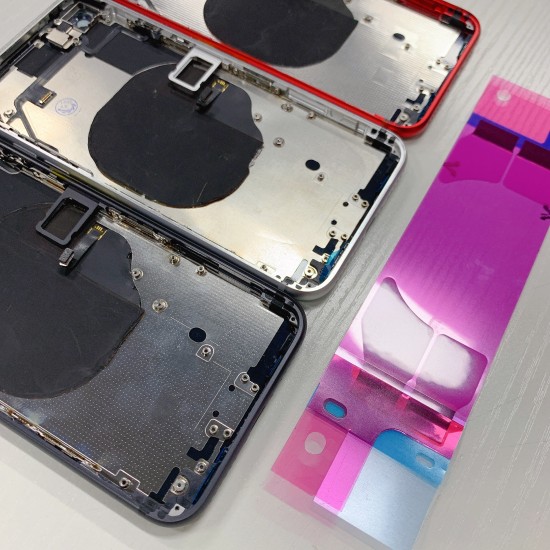 Replacement Rear Housing With Parts+Battery Glue For iPhone SE 2020 Red