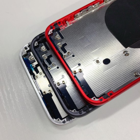 Replacement Rear Housing With Parts+Battery Glue For iPhone SE 2020 Red