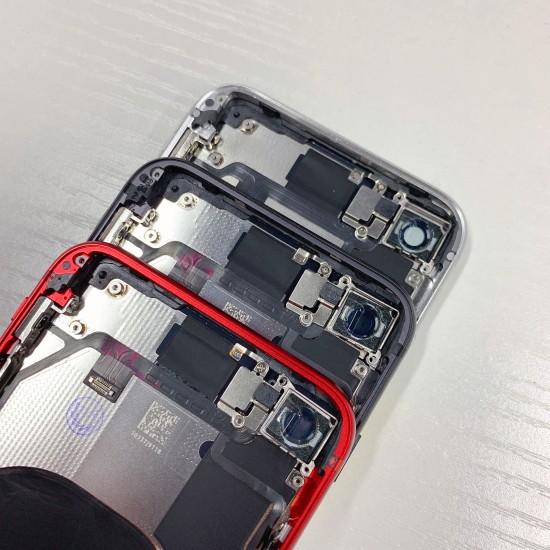 Replacement Rear Housing With Parts+Battery Glue For iPhone SE 2020 Red