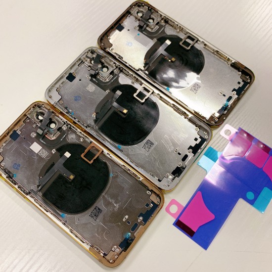 Replacement Rear Housing With Parts+Battery Glue For iPhone XS Max White