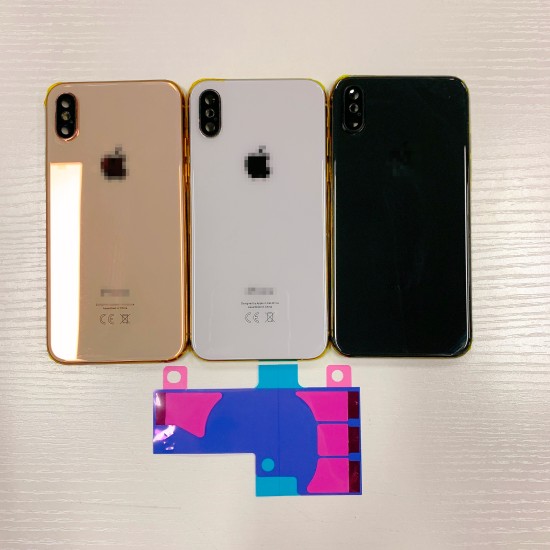 Replacement Rear Housing With Parts+Battery Glue For iPhone XS Max White