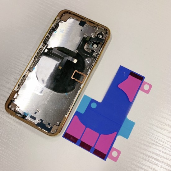 Replacement Rear Housing With Parts+Battery Glue For iPhone XS Gold