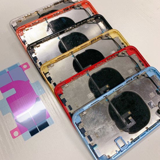 Replacement Rear Housing With Parts+Battery Glue For iPhone XR Coral Red