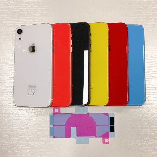 Replacement Rear Housing With Parts+Battery Glue For iPhone XR Coral Red