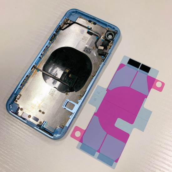 Replacement Rear Housing With Parts+Battery Glue For iPhone XR Blue