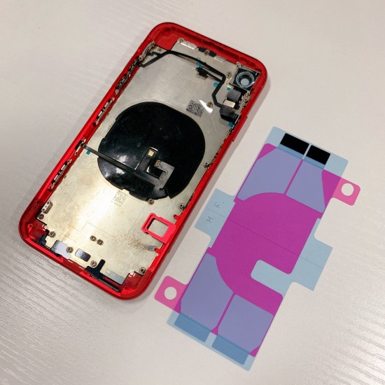 Replacement Rear Housing With Parts+Battery Glue For iPhone XR Red