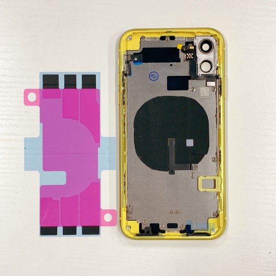 Replacement Rear Housing With Parts+Battery Glue For iPhone 11 Yellow