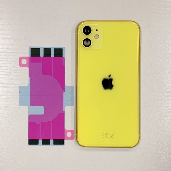 Replacement Rear Housing With Parts+Battery Glue For iPhone 11 Yellow