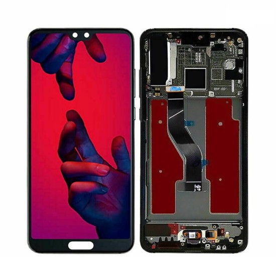 Replacement OLED With Frame Touch Screen For Huawei P20 Pro Black
