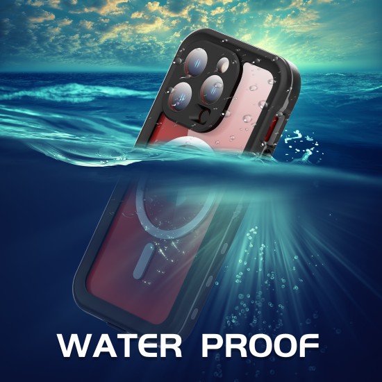 Redpepper Professional Waterproof Dot Series Case For iPhone 15 Pro Black