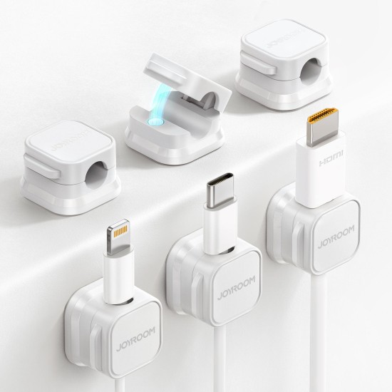Joyroom JR-ZS368 Magnetic Cable Organizer (3pcs) White
