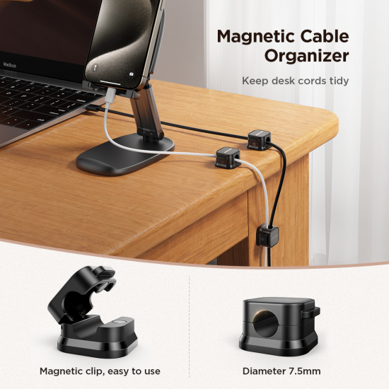 Joyroom JR-ZS368 Magnetic Cable Organizer (3pcs) White