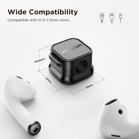 Joyroom JR-ZS368 Magnetic Cable Organizer (3pcs) White