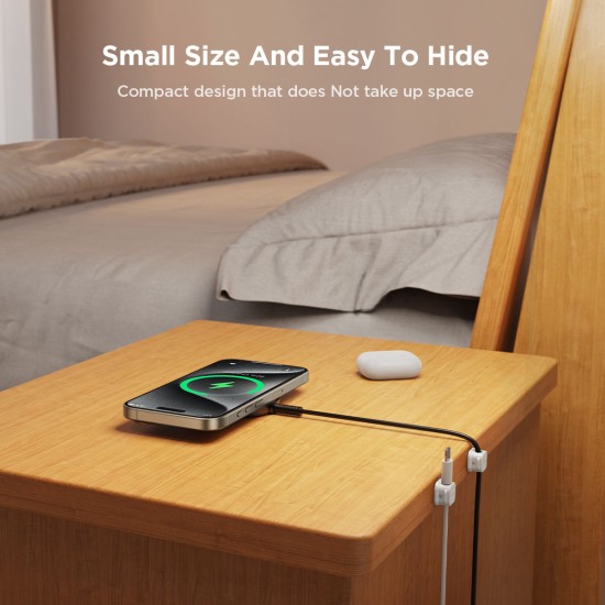 Joyroom JR-ZS368 Magnetic Cable Organizer (3pcs) White