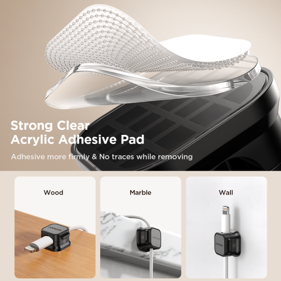 Joyroom JR-ZS368 Magnetic Cable Organizer (3pcs) White