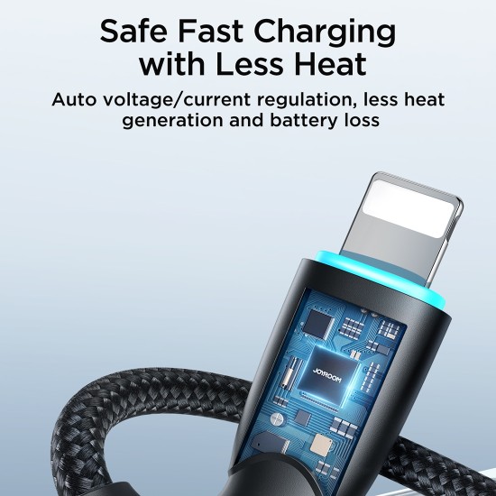 Joyroom SA32-CL3 Starry Series 30W Fast Charging Data Cable (Type-C to Lightning) 1m Black