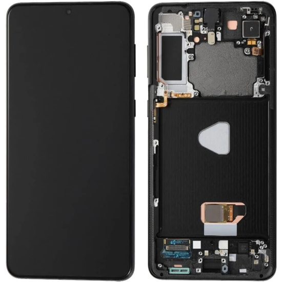 Replacement Full OLED With Frame for Samsung S21 Plus Black