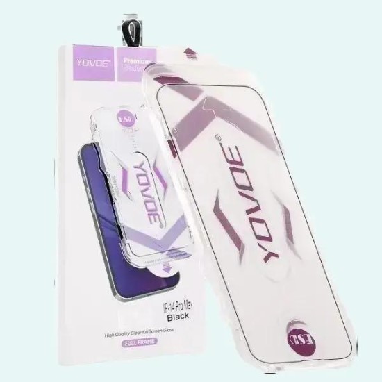 YOVOE | Screen Protector | iPhone 16 Pro Max | ESD Full Screen Glass | Clear