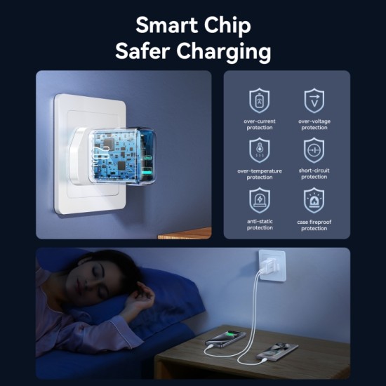 Joyroom JR-TCF21 20W Dual-Port (A+C) Charger White (UK)