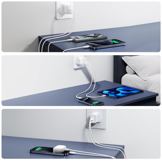 Joyroom JR-TCF21 20W Dual-Port (A+C) Charger White (UK)