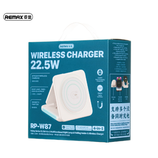 Remax RP-W87 Vukey Series 22.5W 4-in-1 Wireless Charger White Remax RP-W87 Vukey Series 22.5W 4-in-1 Wireless Charger White