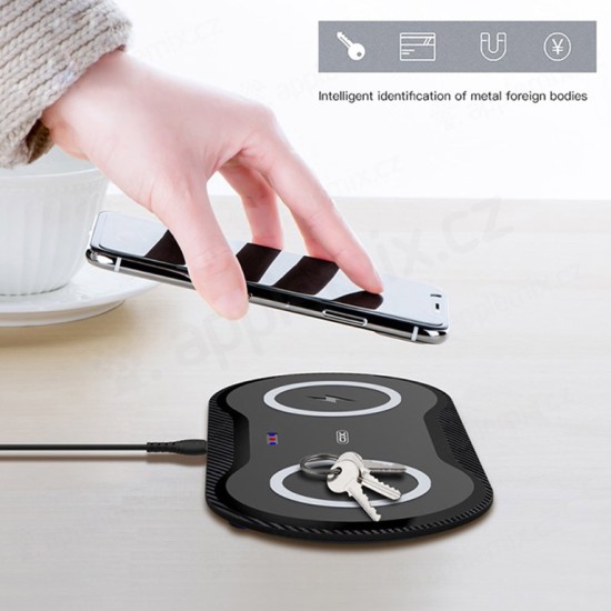 XO | WX025 | 2in1 Desktop Wireles Charger | 20W | Black